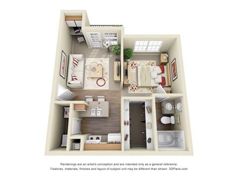 A1 Floor Plan at Tuscany Square, Dallas